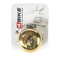 Звонок 4BIKE медь, D-57мм, золотистый, ARV100018