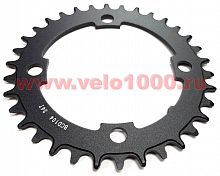 Звезда Shun Shing NARROW WIDE 34T, алюм. штампованная, чёрная, MTB-03A 34T