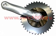 Шатуны Shun Shing SS-7114, 40Т, L-170мм, без защиты, серебристые.