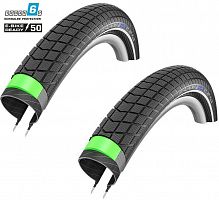 Покрышка 26"x2.40 Schwalbe SUPER MOTO-X HS439 GreenGuard,SnakeSkin B/B-SK+RT 