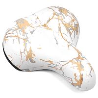 Седло Vinca Sport VS 63 комфортное 250*200мм, мрамор, белое,