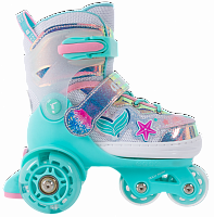 Роликовые коньки Azure р.27-30 (XS) sea blue, бирюзовые