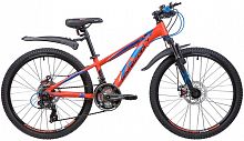 Велосипед NOVATRACK 24" EXTREME 11" оранжевый алюм. рама, 2024