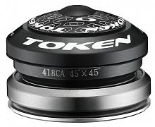 Рулевая TOKEN OMEGA-A7M под конусный штырь 1-1/4" - 1-1/8", чёрная, интегрир, картр.подш.,
