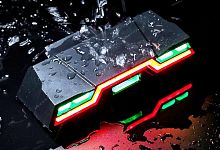 Фара задняя BICYCLE TAIL LIGHT, + USB зарядка + аккумулятор, разноцветная