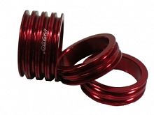 Кольцо проставочное "NECO 1-1/8"-10мм. алюм, красное, ZTB13042