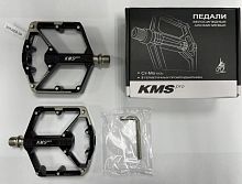 Педаль алюм. "KMS PRO" 3 пром.подш, с лазерной гравировкой, цвет черный. 3032603-58