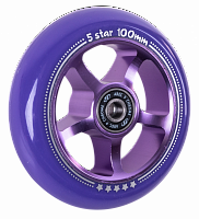 Колесо для самоката X-Treme 100*24мм 5 star purple
