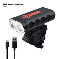 Фара передняя Briviga EBL-3603, 120 лм, USB зарядка, цвет черный
