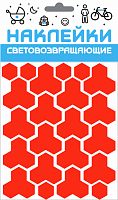 Набор наклеек световозвращающих "Кристалл", 100х85 мм, красный, COVA™SPORT, 333-164