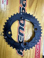 Звезда штампов. Shun Shing MTB SS-9302A 38Т, черная, на 4 отв, BCD104мм, для 10 ск.