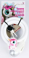 Велозамок Vinca Sport VS 561 Lili детский c брелоком 12*1200мм, белый тросик