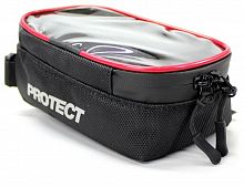 Сумка на раму с отдел. для смартфона, р-р 19х9х10 см, цвет черный, PROTECT, 555-538