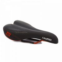 Седло Vinca Sport VS 04 calipco 260*160мм черное с красным