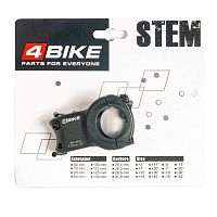 Вынос руля "4BIKE", алюм, TDS-D623, L:35, R:0°, D:31.8мм., черный, ARV000001