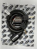 Велозамок "KMS PRO" 12х1500, с ключом, черный, 3281279