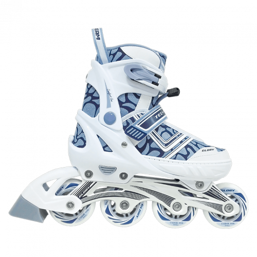 Роликовые коньки Glory р.29-32 (XS) бело-синие