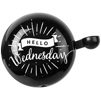Звонок велосипедный "HELLO Wednesday", 50мм. YL 43, цвет черный