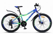 Велосипед STELS Navigator-450. MD 24" 13" синий/неоновый_зелёный, V030