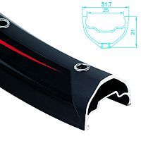 Обод Alex Rims SUPRA D, 26"х25ммх36Н, A/V, SSE, чёрный (DH/FR), ZTB13034