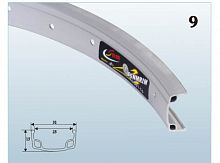 Обод S25А одинар. 26x1.75-2.125 серебр. 36H, ZTB18214