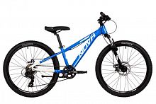 Велосипед NOVATRACK 24" EXTREME Disc 11" синий-белый 7-скор,. алюм. рама, 2026