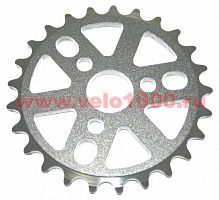 Звезда Shun Shing SS-120 BMX 28T, серая, 6-лучевая, алюм.