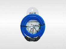 Велозамок "Pulse", трос Ø 10*1500, кодовый синий, 3281253
