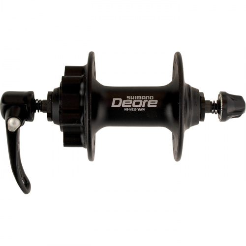 Втулка перед. Shimano Deore, M525A, 32 отв, QR, 6-болт, черная, AHBM525ABL
