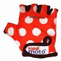 Перчатки детские Kiddimoto CLO-96-72 красн. в бел. горошек, размер S на возраст 2-4 года