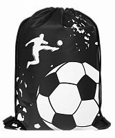 Мешок спортивный, "Футбол", р-р 36х48см, черный, PROTECT, 555-523