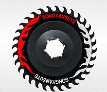 Защита задн. звезды больш. пластик, цвет черный SONGYANSUYE. 3014099-06