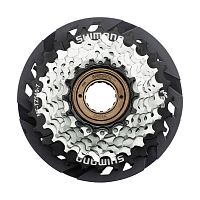 Трещотка Shimano TZ510, 7ск, 14-28, хром. с защитой б/уп. AMFTZ5107428CP