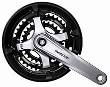 Шатуны Shimano TY701 серебр, 175мм, Кв, 48/38/28, с защ,