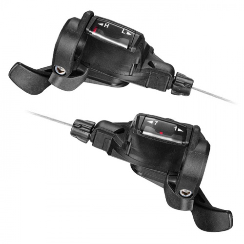 Шифтеры MICROSHIFT TS38-7, 3х7 скор, совместимы с Shimano, пара, 235г.