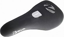 Седло VELO VL-7081 PIVOTAL, 234х131мм, черно-серое, с логотипом "Velo"