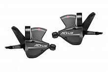 Шифтер Shimano Altus, M370, лев/пр, 3x9ск, тр.+оплетк, черн.