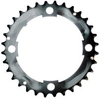 Звезда штампов. Shun Shing MTB SS-9302A 32Т, черная, на 4 отв, BCD104мм, для 9 ск.