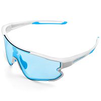 Очки Vinca Sport VG 548 white/blue, матово-бело-голубая оправа, голубые линзы