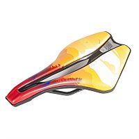 Седло Enlee DS-30G фитнесс/спорт,  MTB, с цветным принтом желтое, унисекс. ARV000466