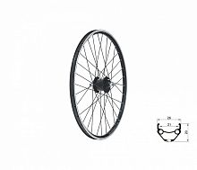 Колесо переднее 26" KLS DRAFT Dynamo V-brake, чёрное, ZKE20242