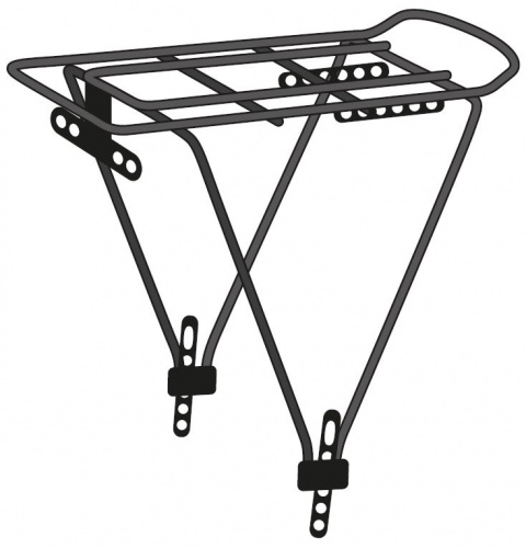Багажник стальной H-ST 27, регул. 26"-29" черный