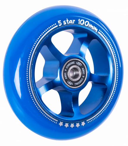 Колесо для самоката X-Treme 100*24мм 5 star blue