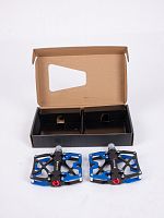 Педали TechTeam TT-925  9/16" черно-синие, алюм, со съемными шипами, 1 пром. подш,+ 1 DU-