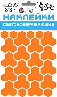 Набор наклеек световозвращающих "Кристалл", 100х85 мм, оранжевый, COVA™SPORT, 333-163