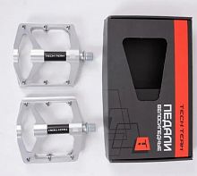 Педали TechTeam TT-314  9/16" серые, алюм, фрез. со съемными шипами, CrMo ось, 3 пром. подш,