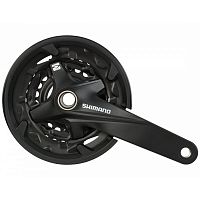 Шатуны Shimano MT200, 175мм, 40/30/22T, ин. вал. защ, цв. черн, для 9ск.