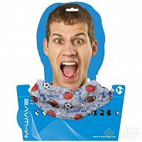 Бандана M-WAVE дыш. полиэстер с микрофиброй 24х48см б/шов. BALLS мячики, 5-715123